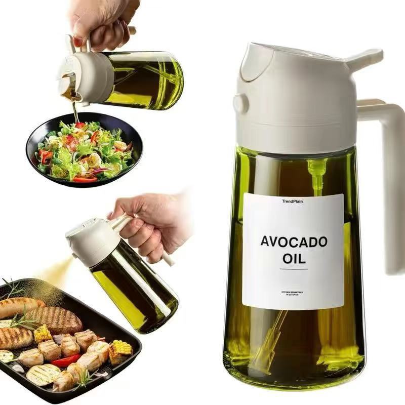 White AeroMist 2-in-1 oil sprayer pouring and spraying